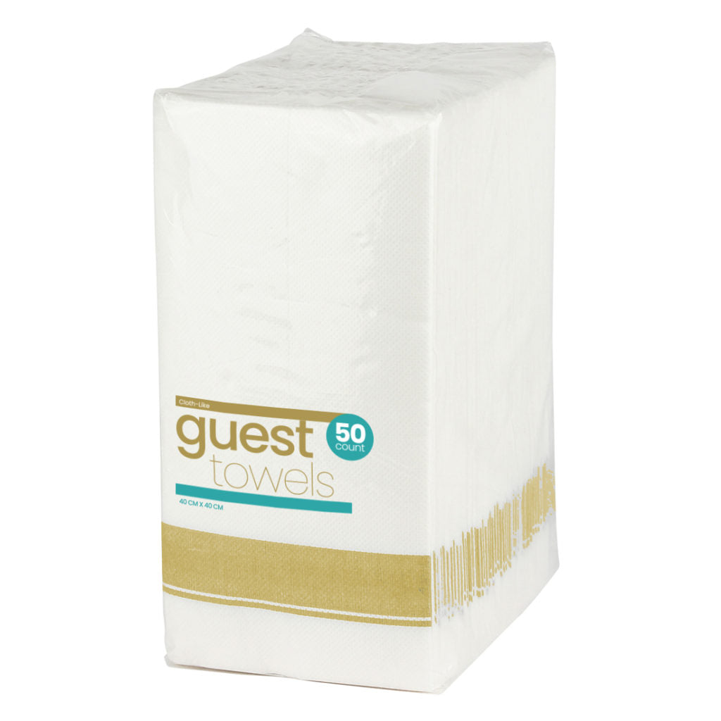Cloth-Like Dinner Napkins with Border - The Closeout Connection#Color_Gold