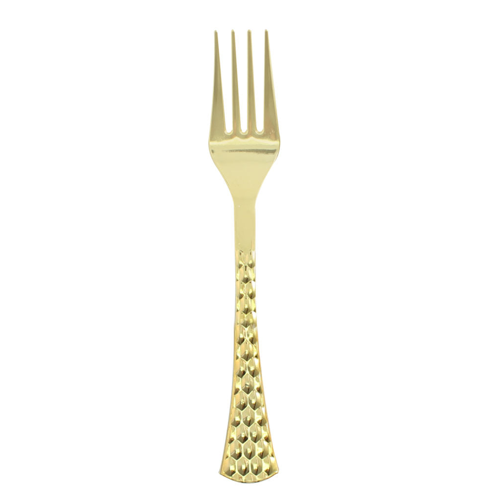 Hammered Gold Flatware Forks#Type_Forks