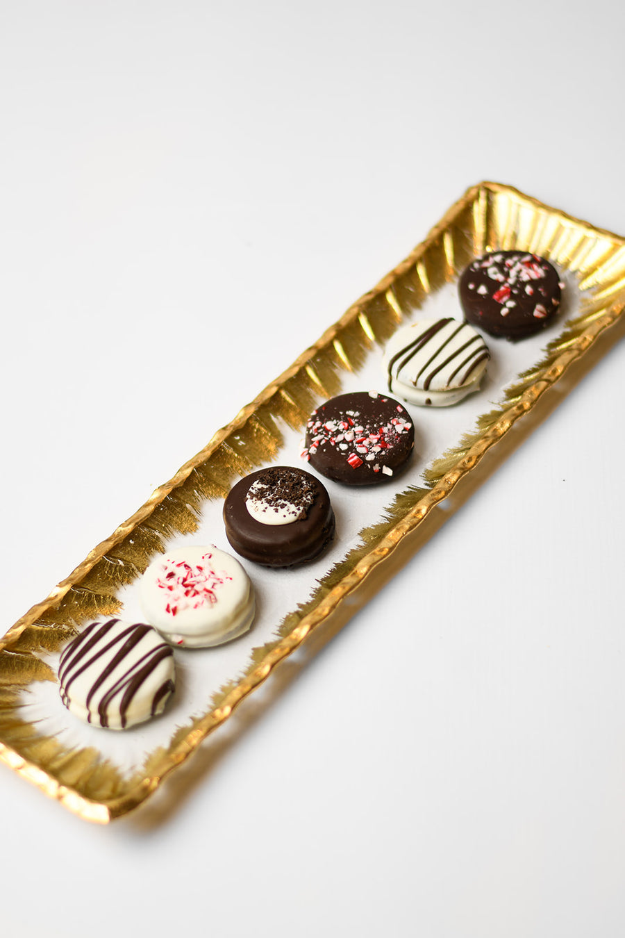 Clear Glass Tray with Gold Edges - The Closeout Connection