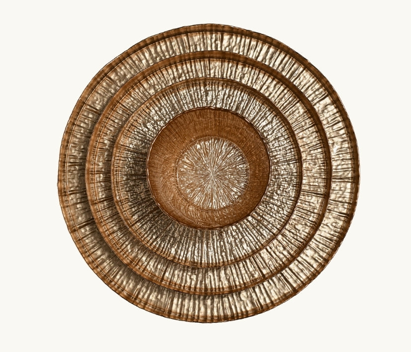 Gold Icicle Glass Dinnerware Plates & Bowls