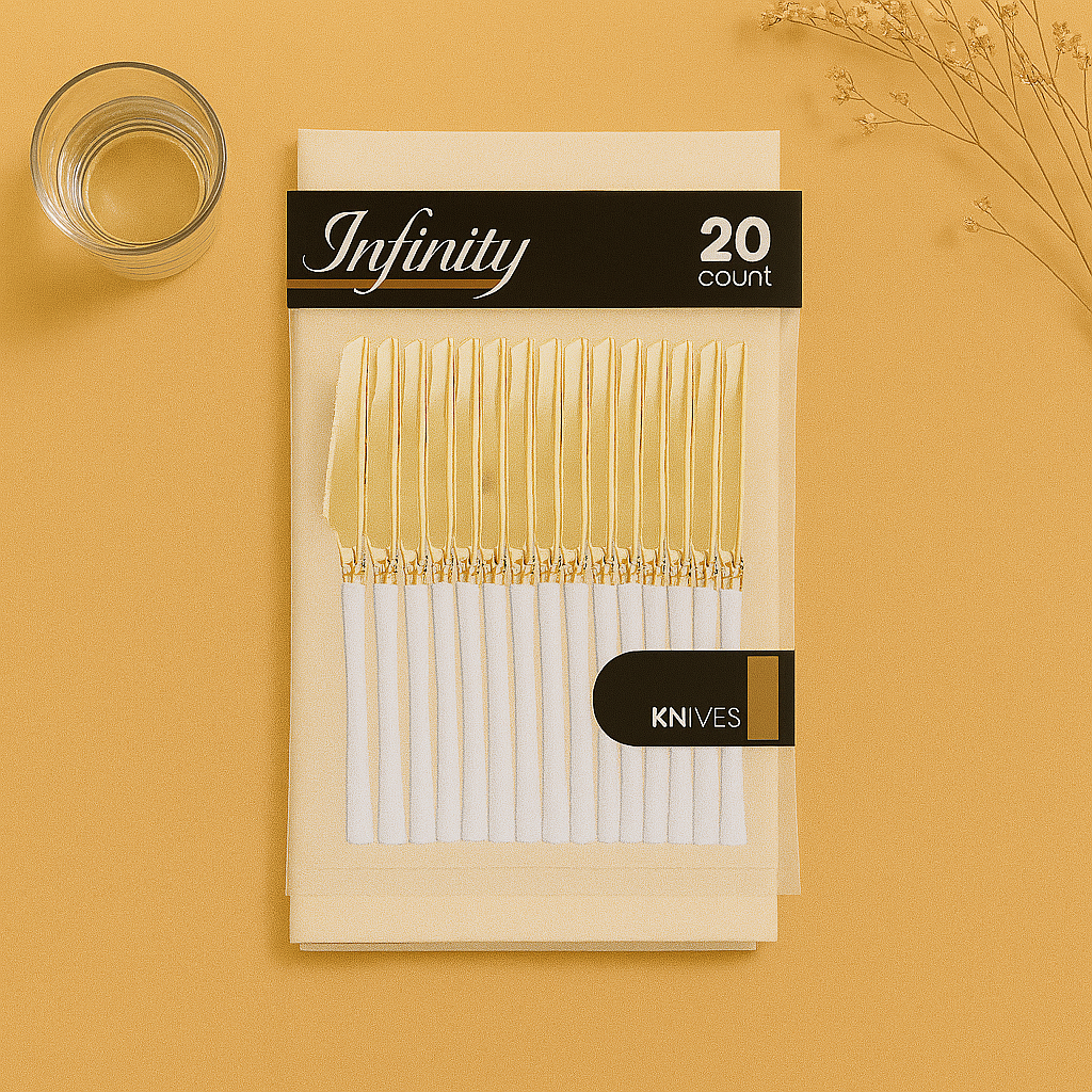 Gold and White Knives- 20 Ct