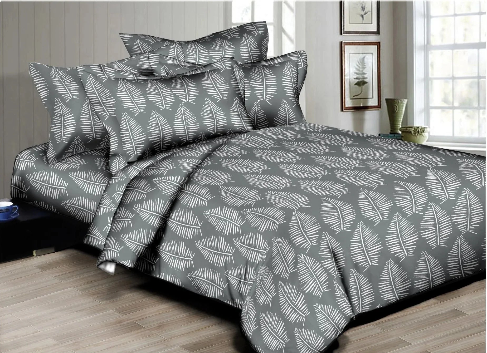 Elm Leaves Gray Set