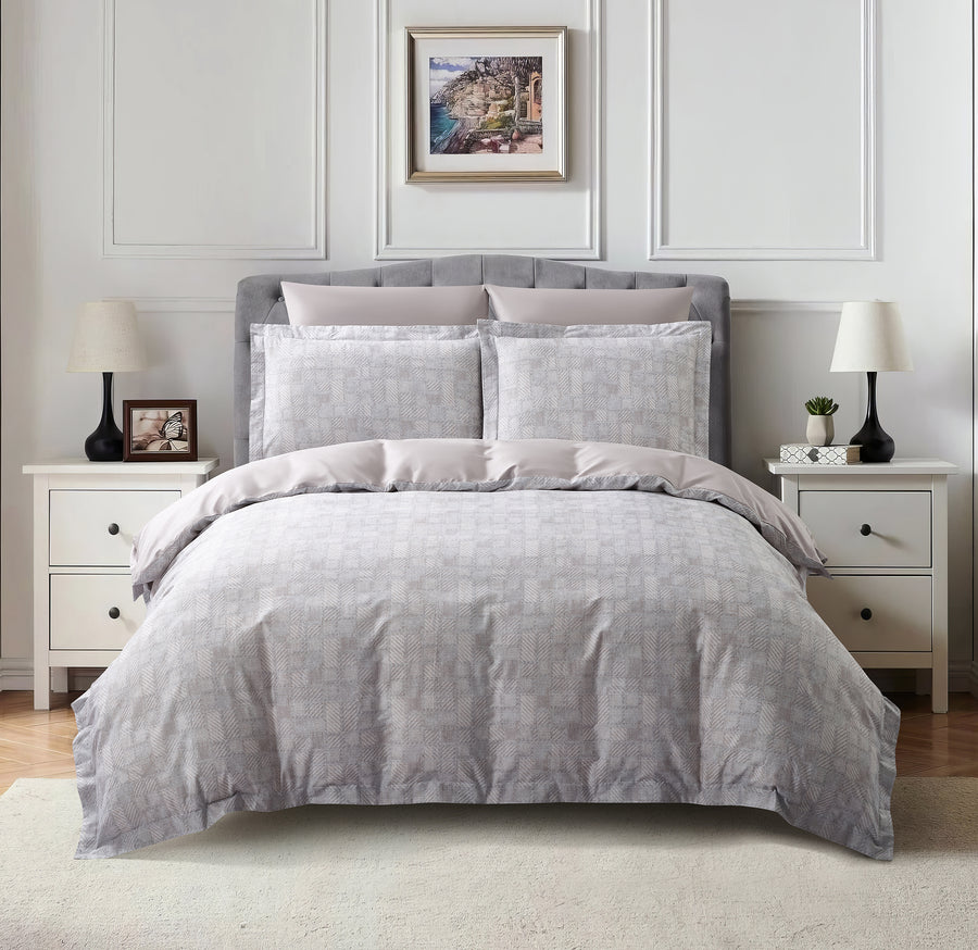 Grey Canopy 8 Piece Bedding Set