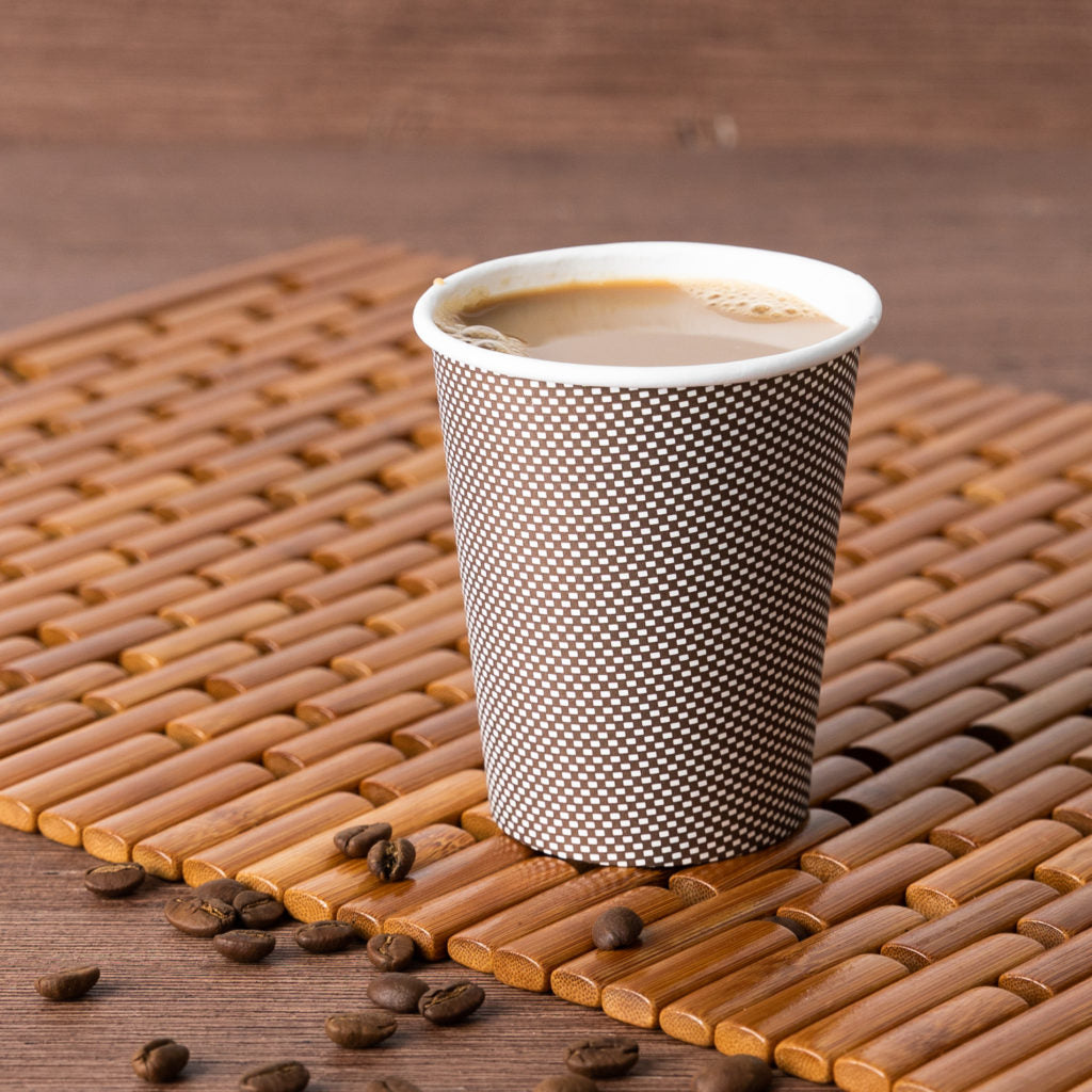 Brown Grid Cups - 32 Count