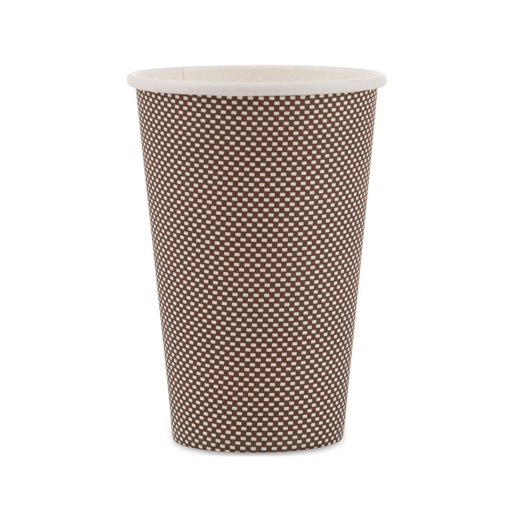 Brown Grid Cups - 32 Count