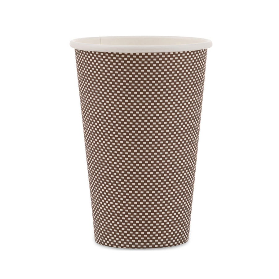 Brown Grid Cups - 32 Count - The Closeout Connection