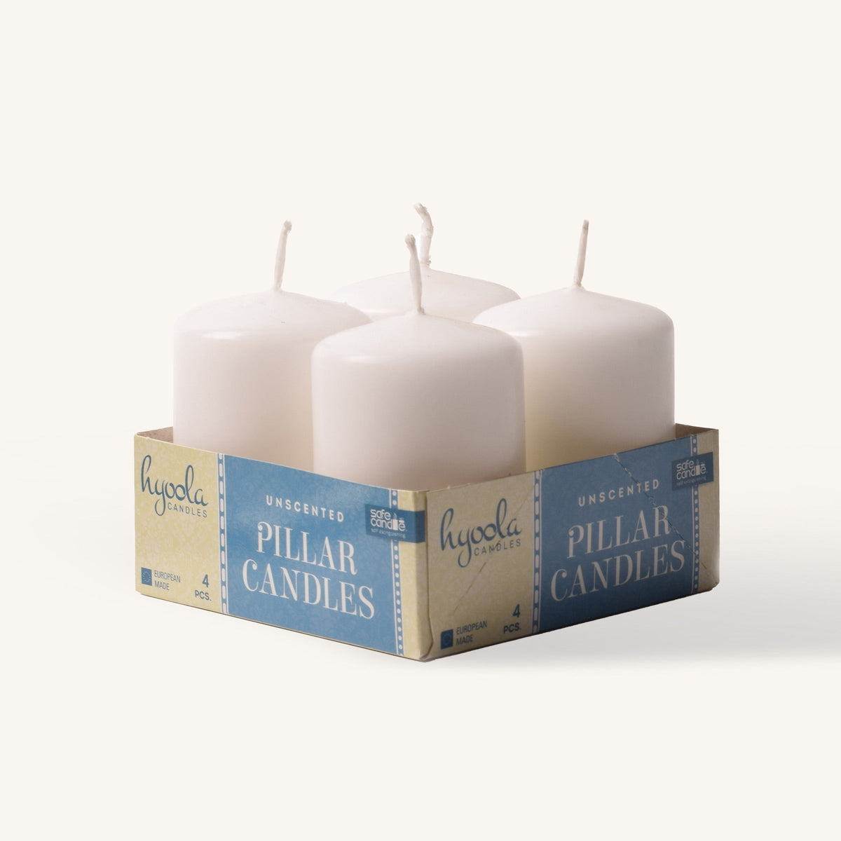 White Pillar Candles 2 x 3 inch - box