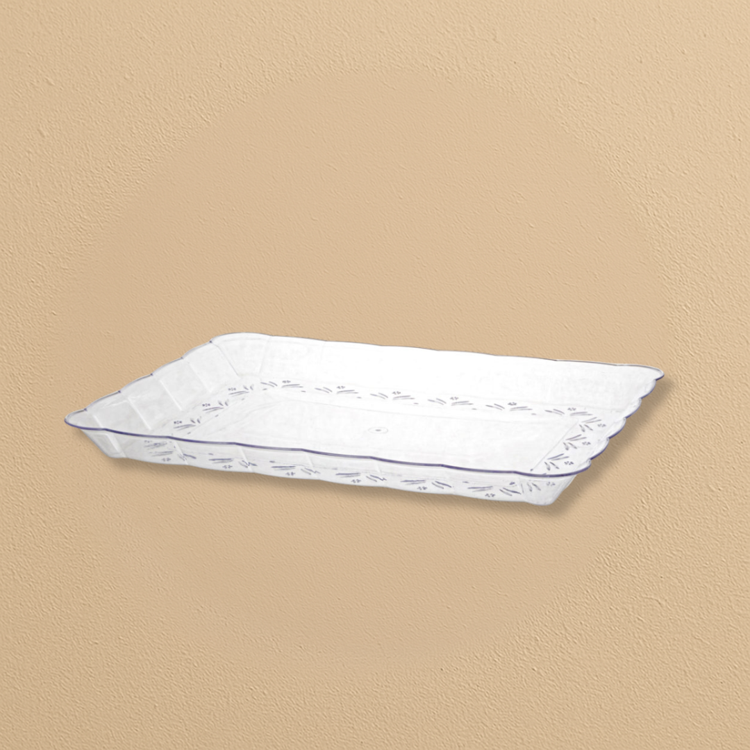 Scalloped Clear Tray