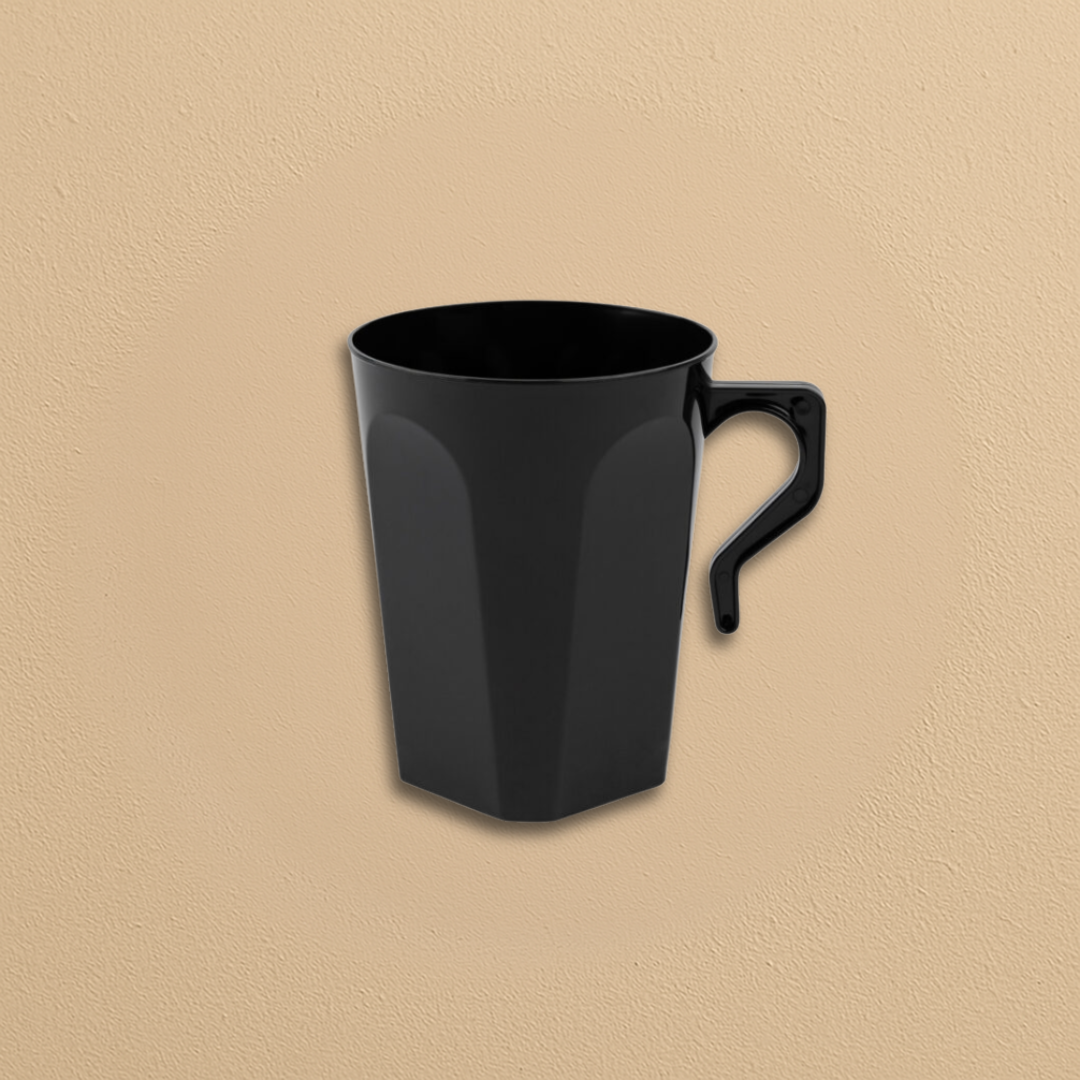 Black Square Coffee Mug - 8 Count
