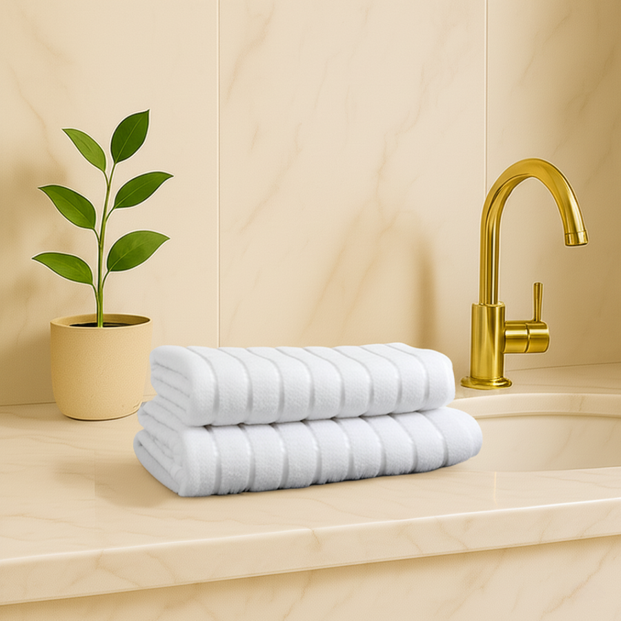 Ribonett White Towel - The Closeout Connection