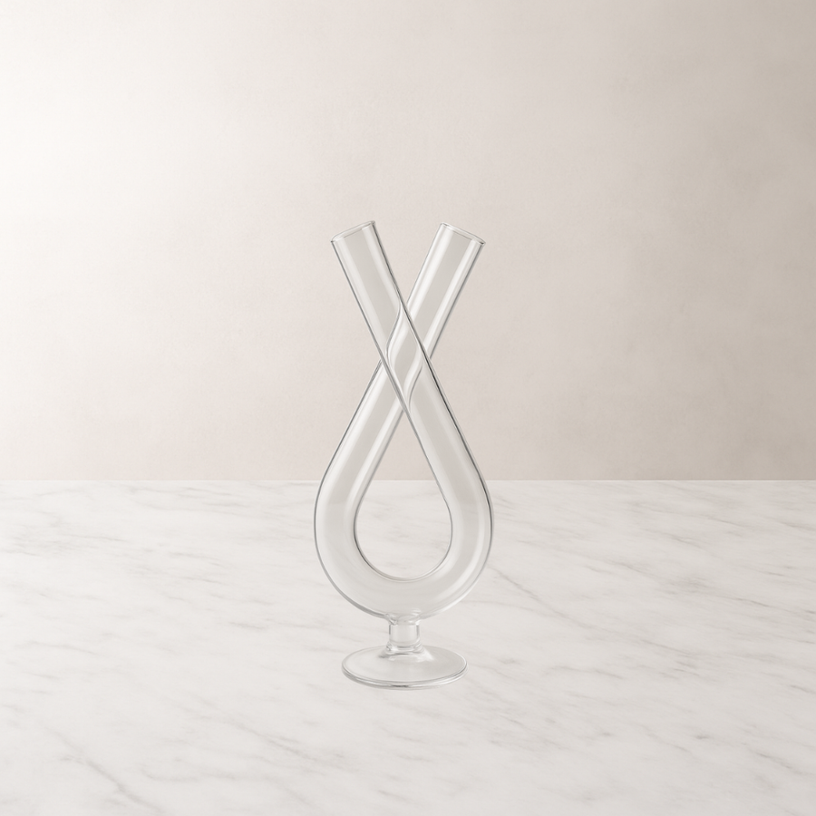 Treviso Rounded Intersecting Tube Vase - The Closeout Connection