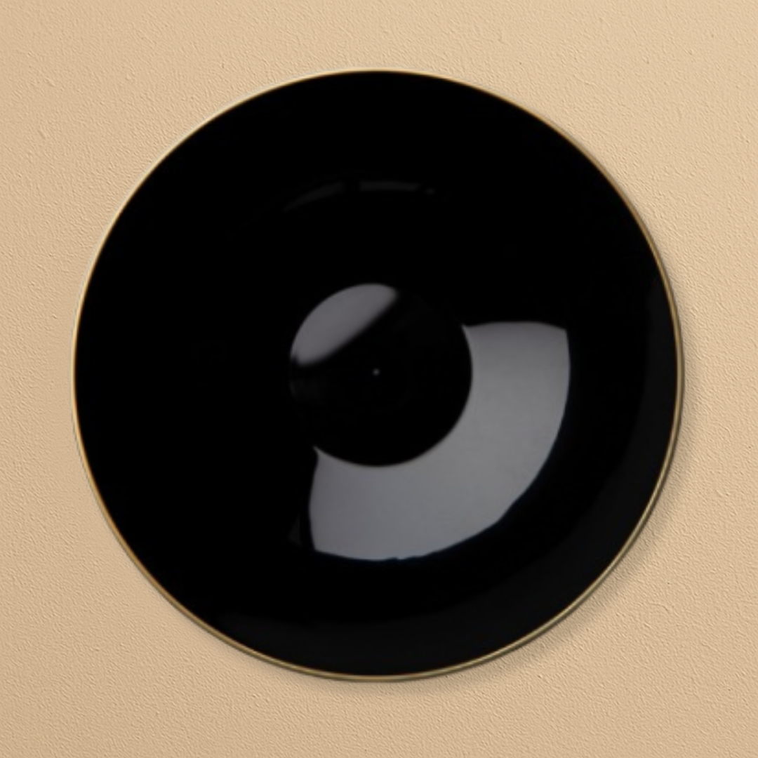 Black Gold Rim 16oz Soup Bowls