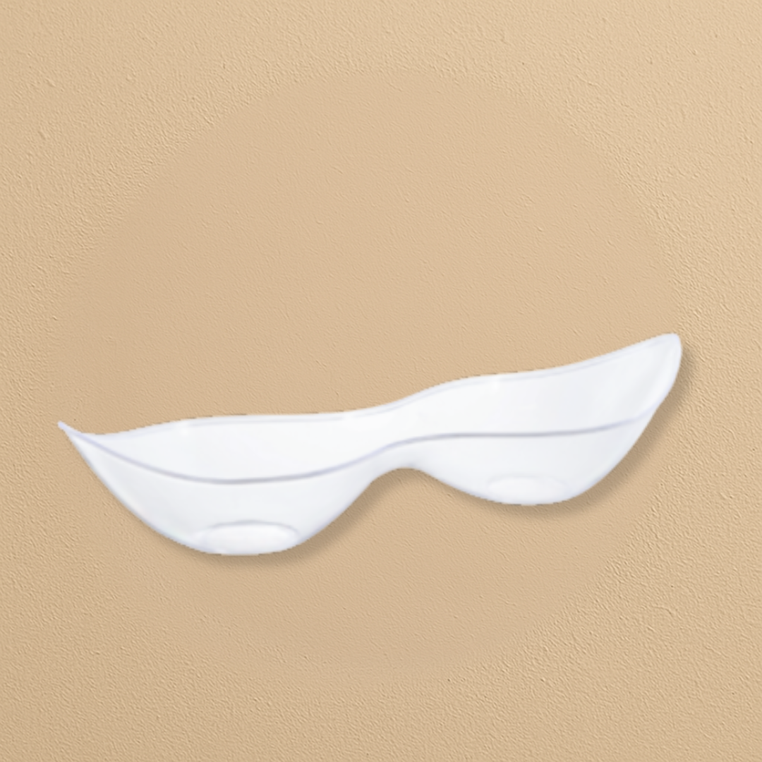 Small Clear Two-section Boat Dish