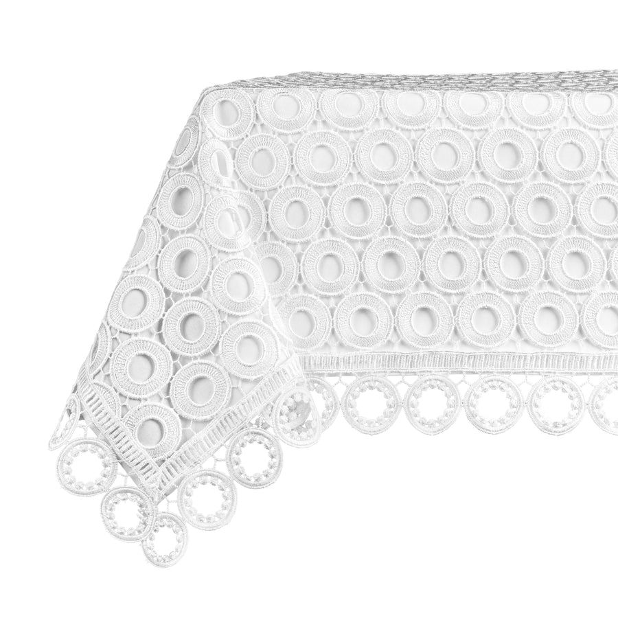 Hartsdale White Lace Tablecloth