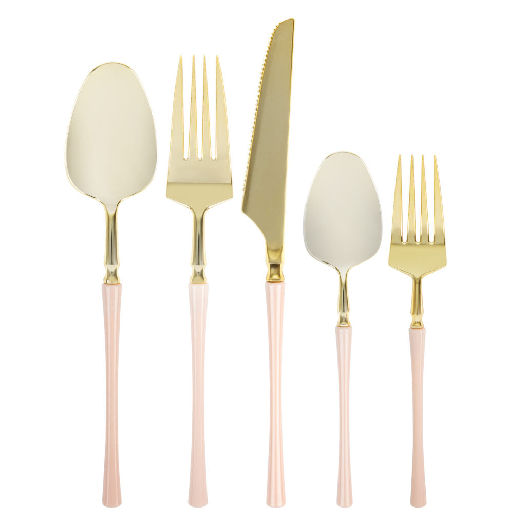 Infinity Flatware Pink and Gold Collection#Color_Pink/Gold