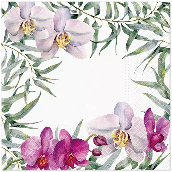 Elegant Orchid﻿  Lunch Napkin - 20 Count