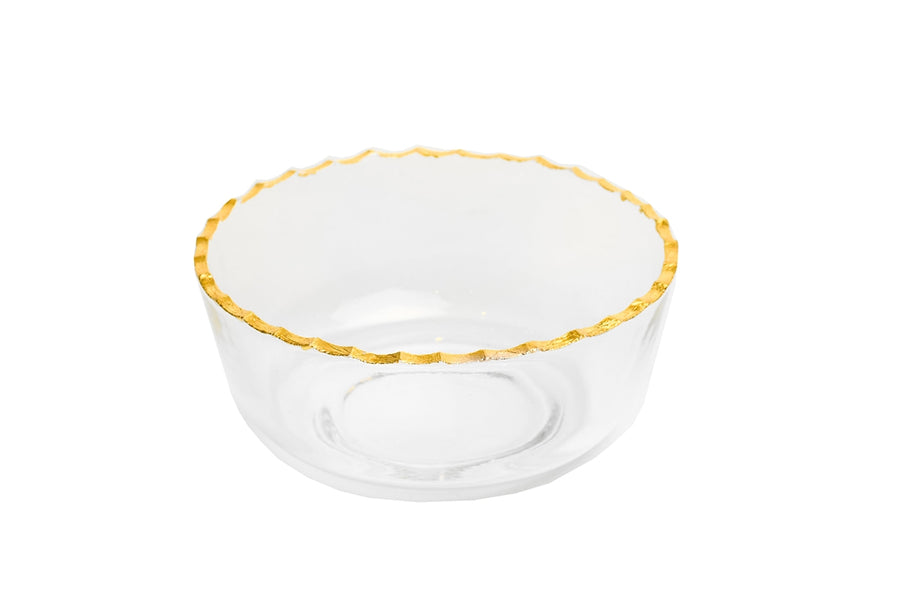 Monte Carlo Large Gold Rimmed Bowl 69oz - The Closeout Connection
