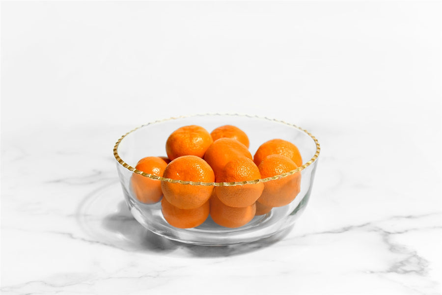 Monte Carlo Large Gold Rimmed Bowl 69oz - The Closeout Connection