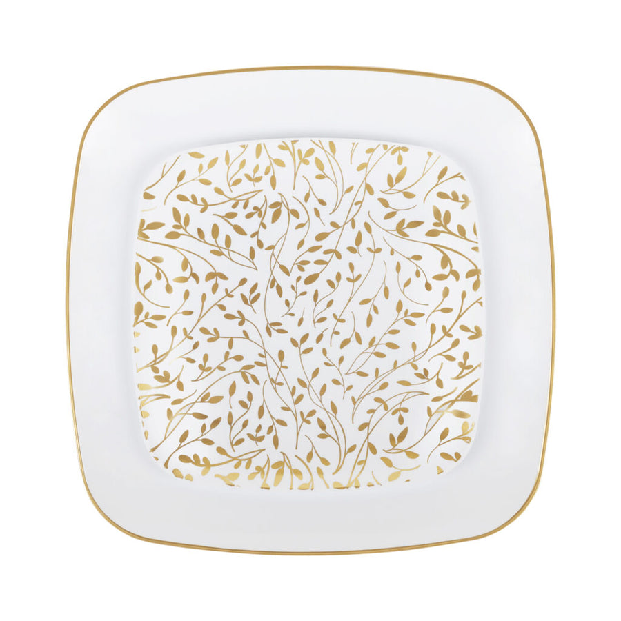 The Combo Leafy Gold Dinnerware- 32 Count - The Closeout Connection