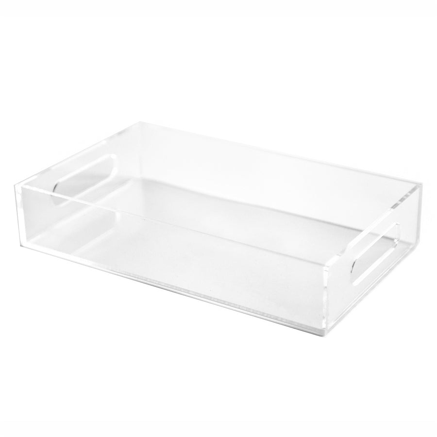 Small Lucite Clear Makeup Tray - The Closeout Connection