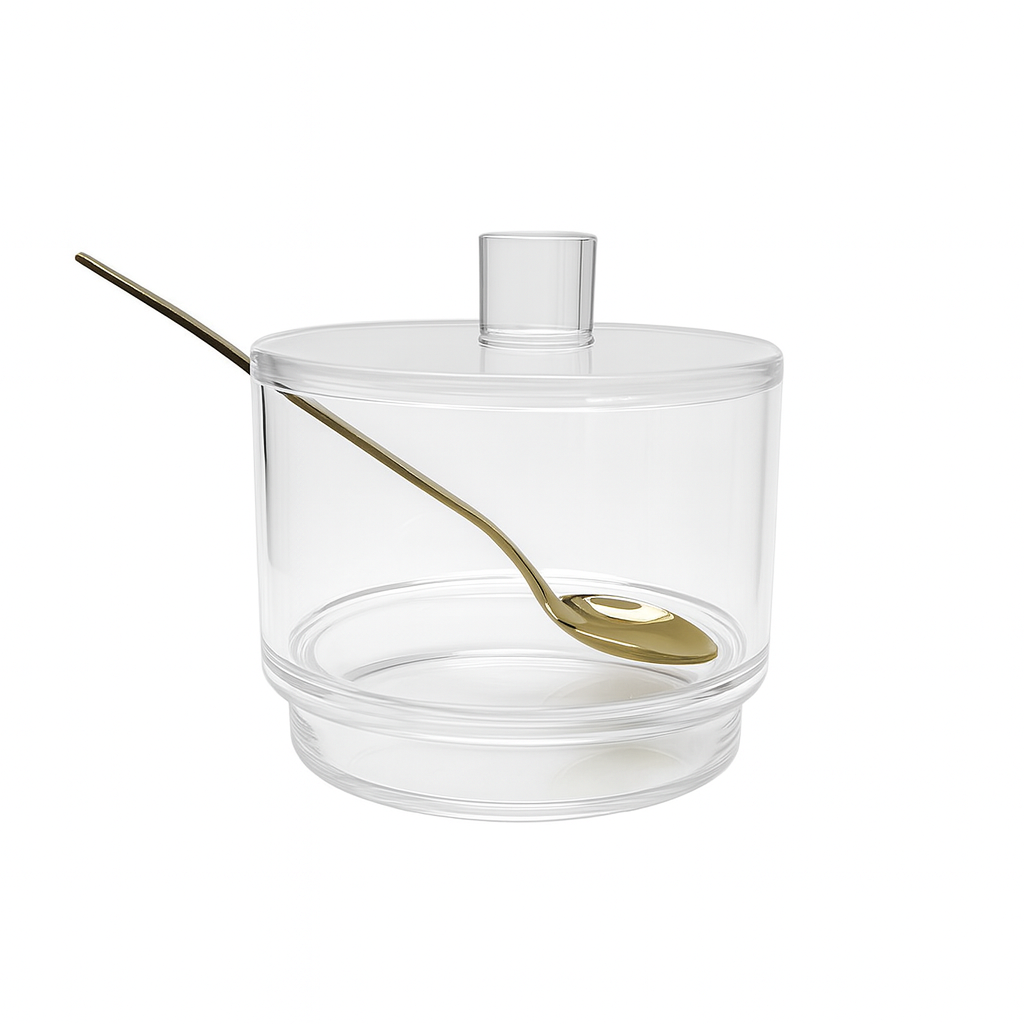 Lucite Clear Honey Jar