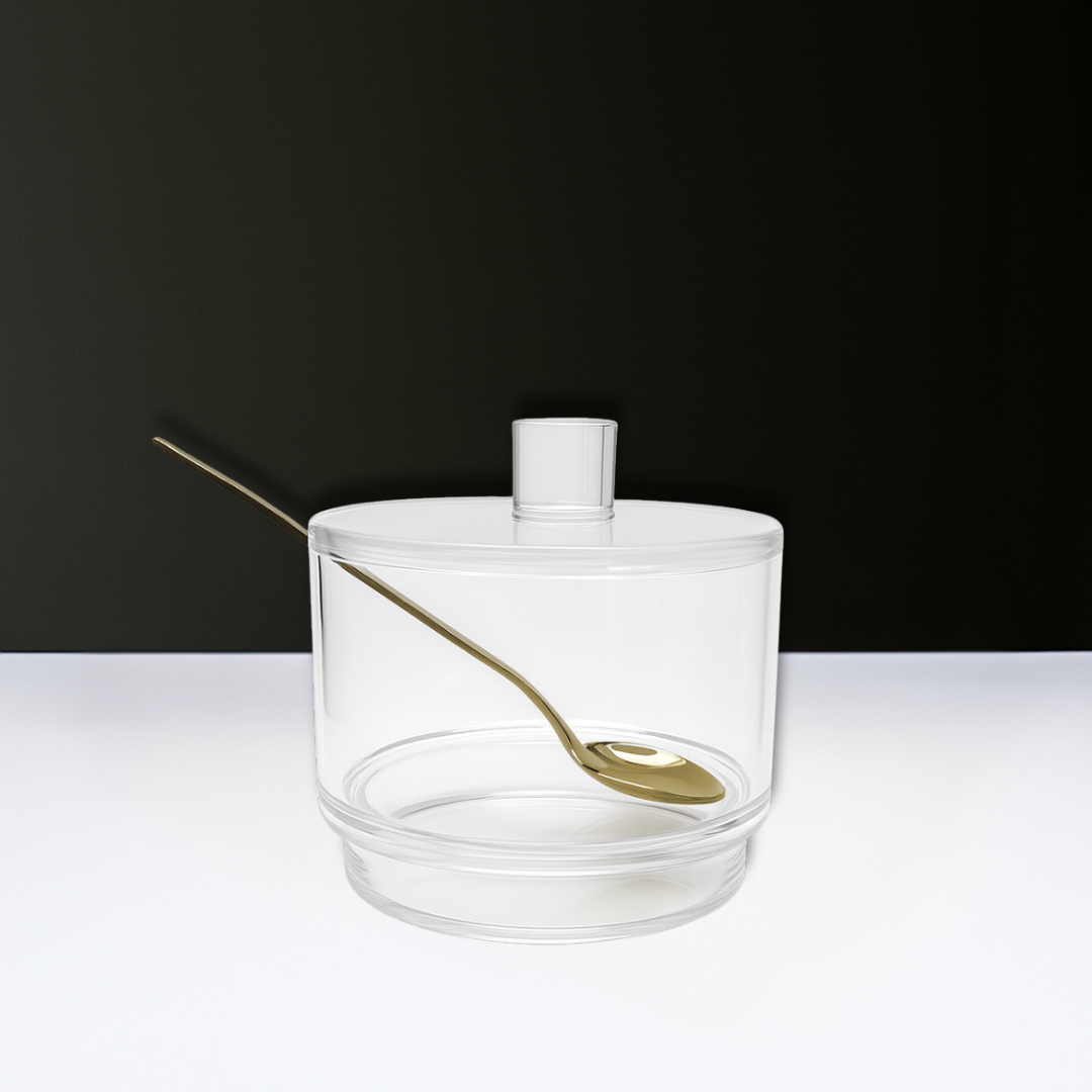 Lucite Clear Honey Jar