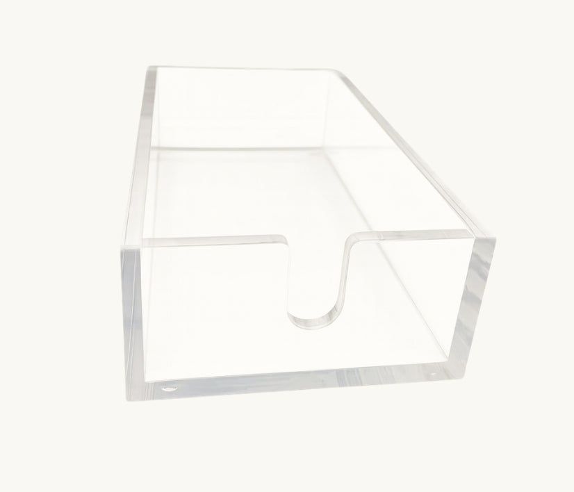 Lucite Guest Napkin Holder 9.17" x 5.11" x 2.5"