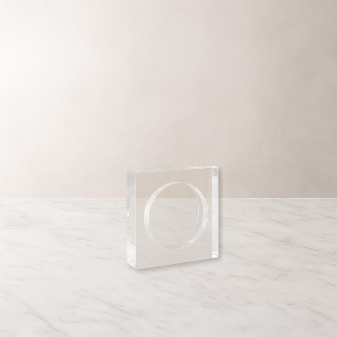 Lucite Square Napkin Ring - 4 Count