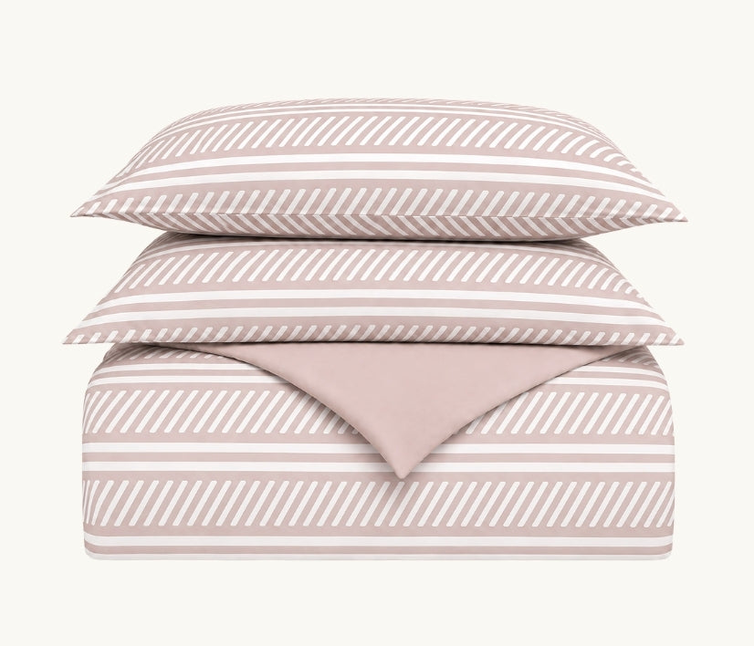 Luxe Slanted Stripe Bedding Set - 6 Piece