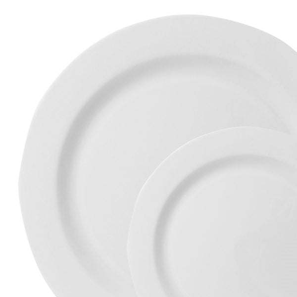 White or Clear Round Disposable Plates- 240 Count - The Closeout Connection
