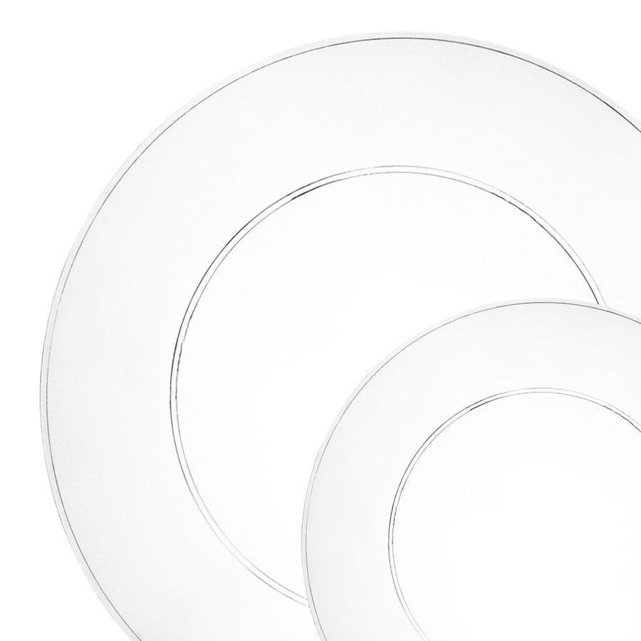 White or Clear Round Disposable Plates- 240 Count - The Closeout Connection