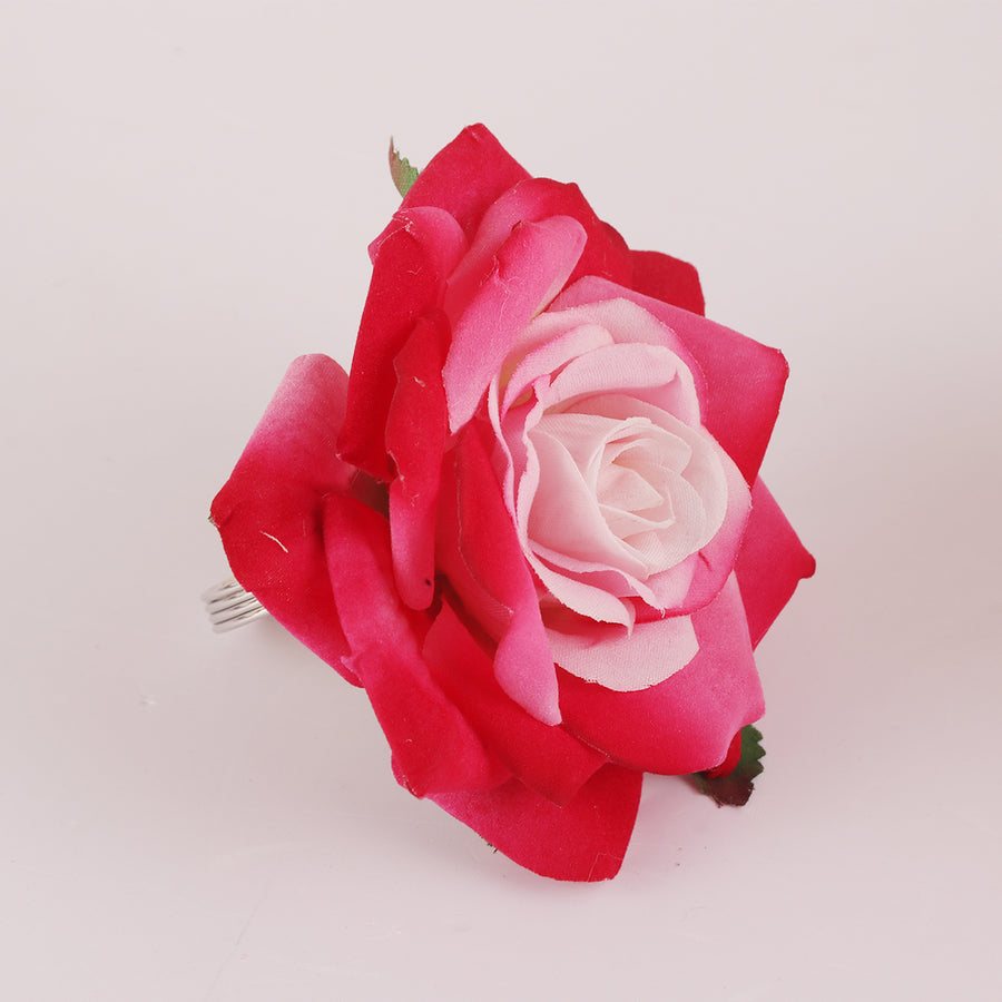 Magenta Flower Napkin Ring - Set of 4 - The Closeout Connection