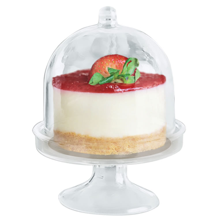 Mini Plastic Cake Stand With Lid - The Closeout Connection