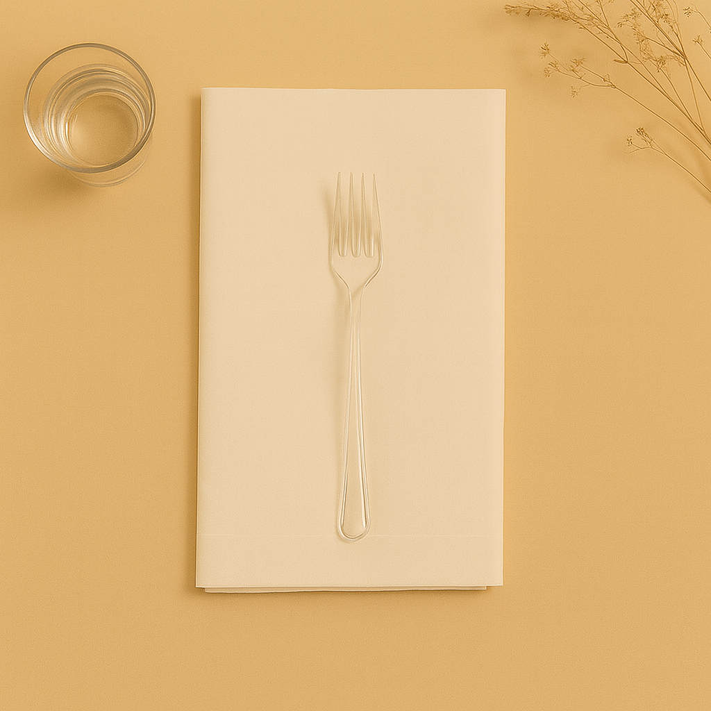 Mini Clear Plastic Forks - 50 Count