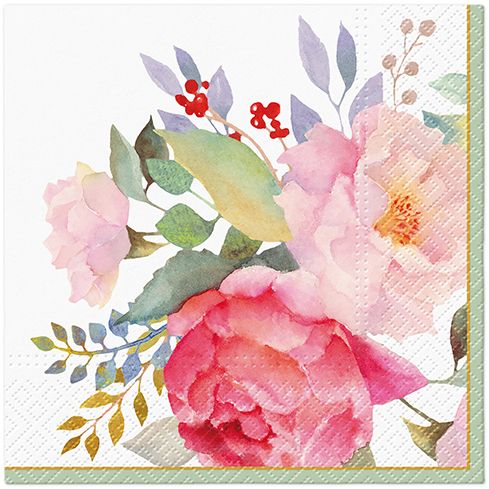 Tender Bouquet Lunch Napkin - 20 Count