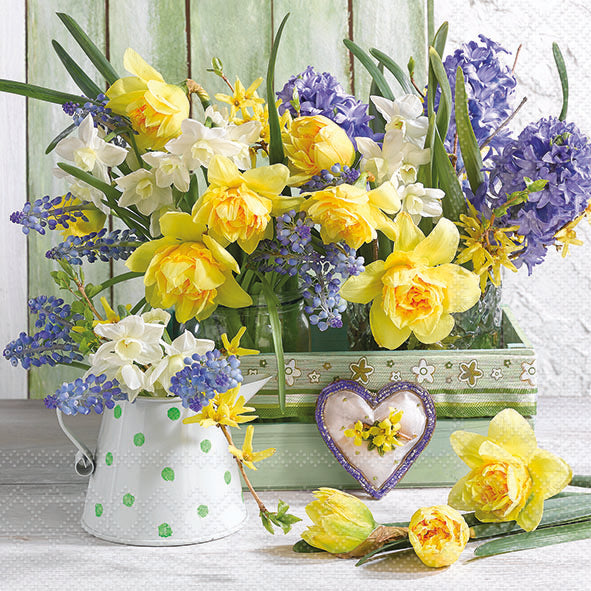 Mix of Flowers Lunch Napkin - 20 Count
