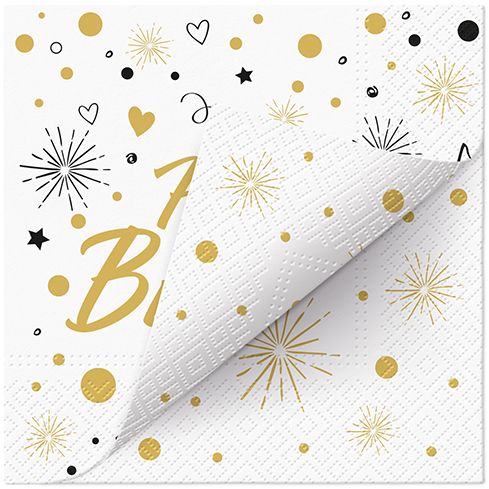 Double Design Party Invitation Lunch Napkin - 20 Count