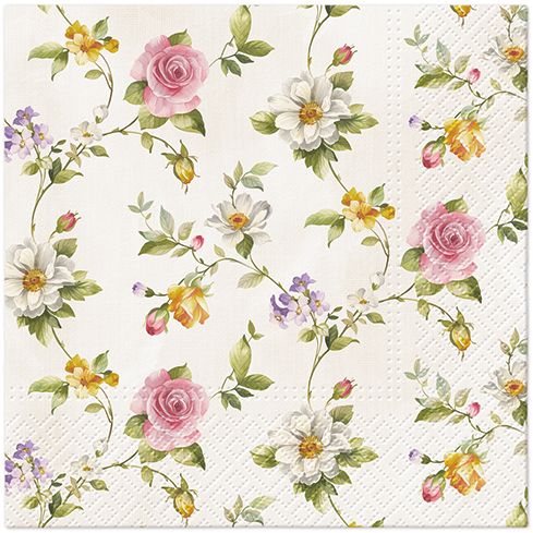 Tender Roses Lunch Napkin - 20 Count