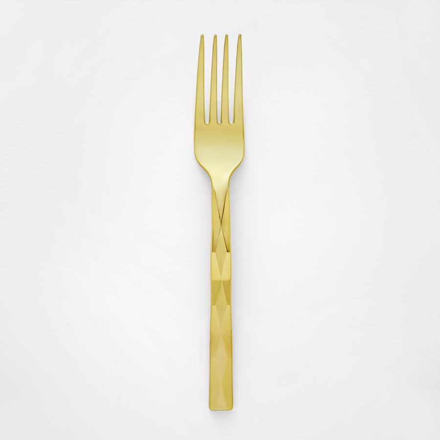Decor Diamond Collection gold plastic dinner fork 