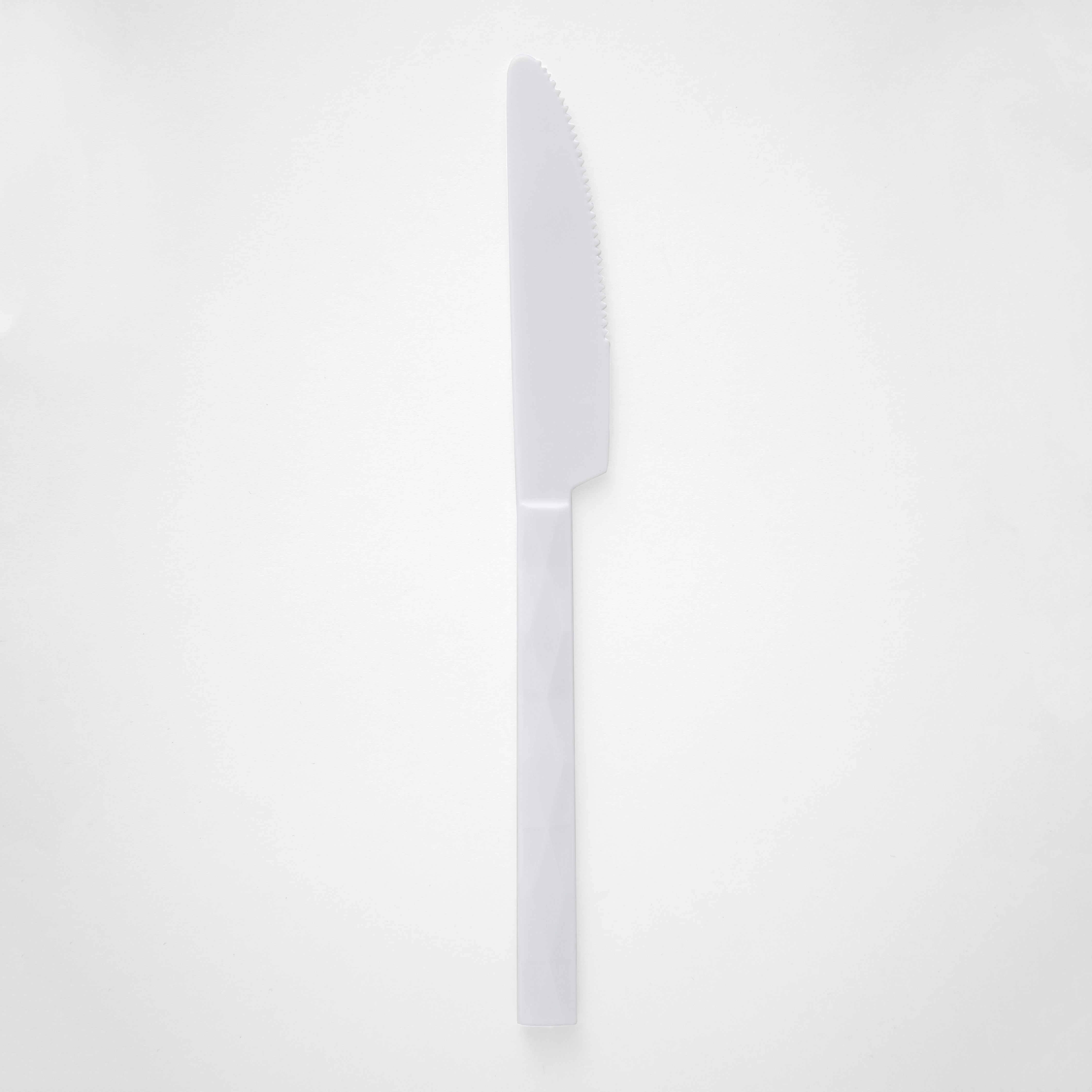 Decor Diamond Collection white plastic knife #Color_White
