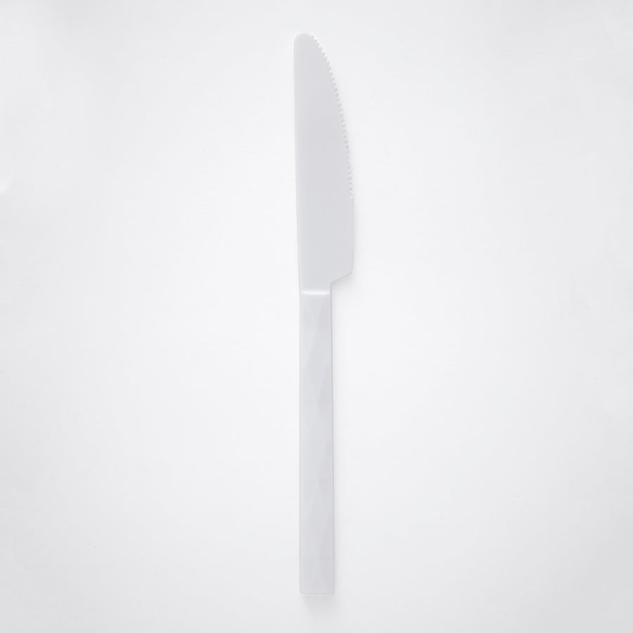 Decor Diamond Collection white plastic knife 