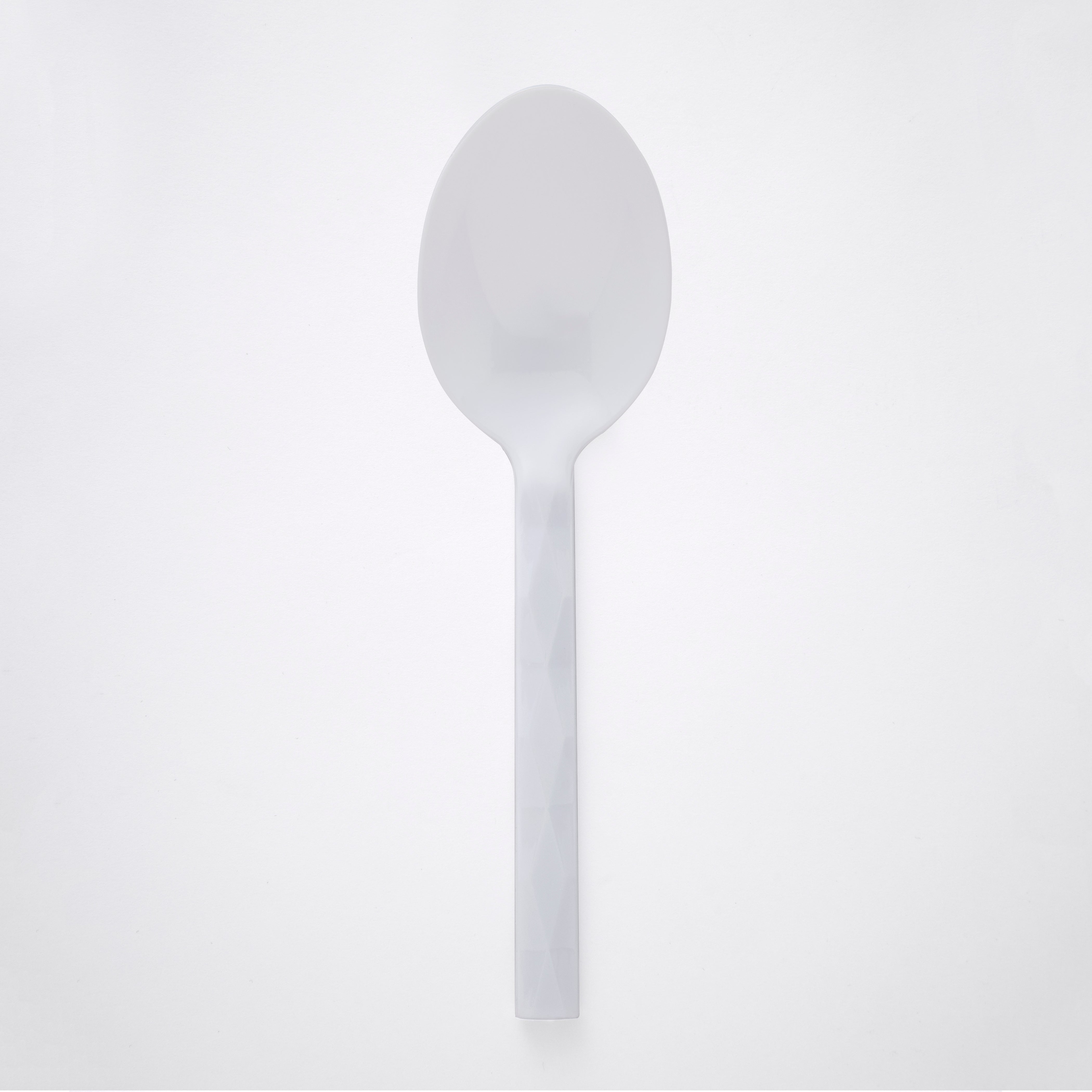 Decor Diamond Collection white plastic spoon #Color_White