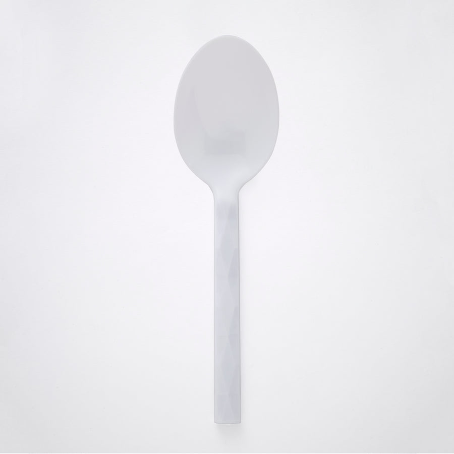 Decor Diamond Collection white plastic spoon 