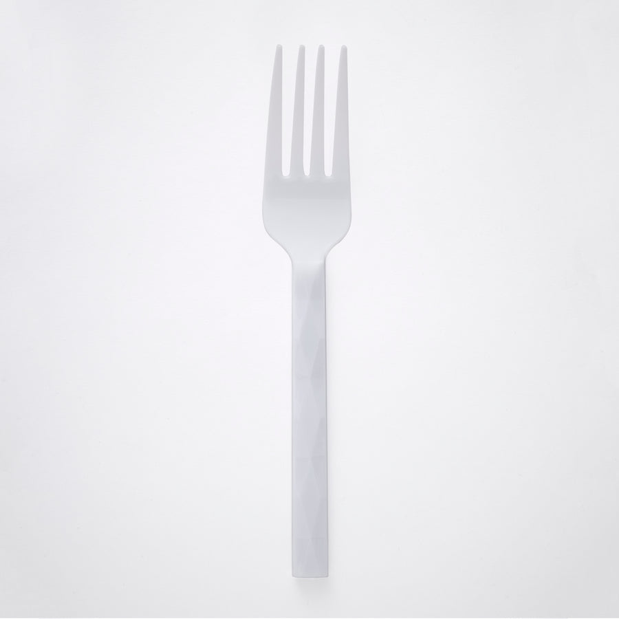 Decor Diamond Collection white plastic dinner fork 