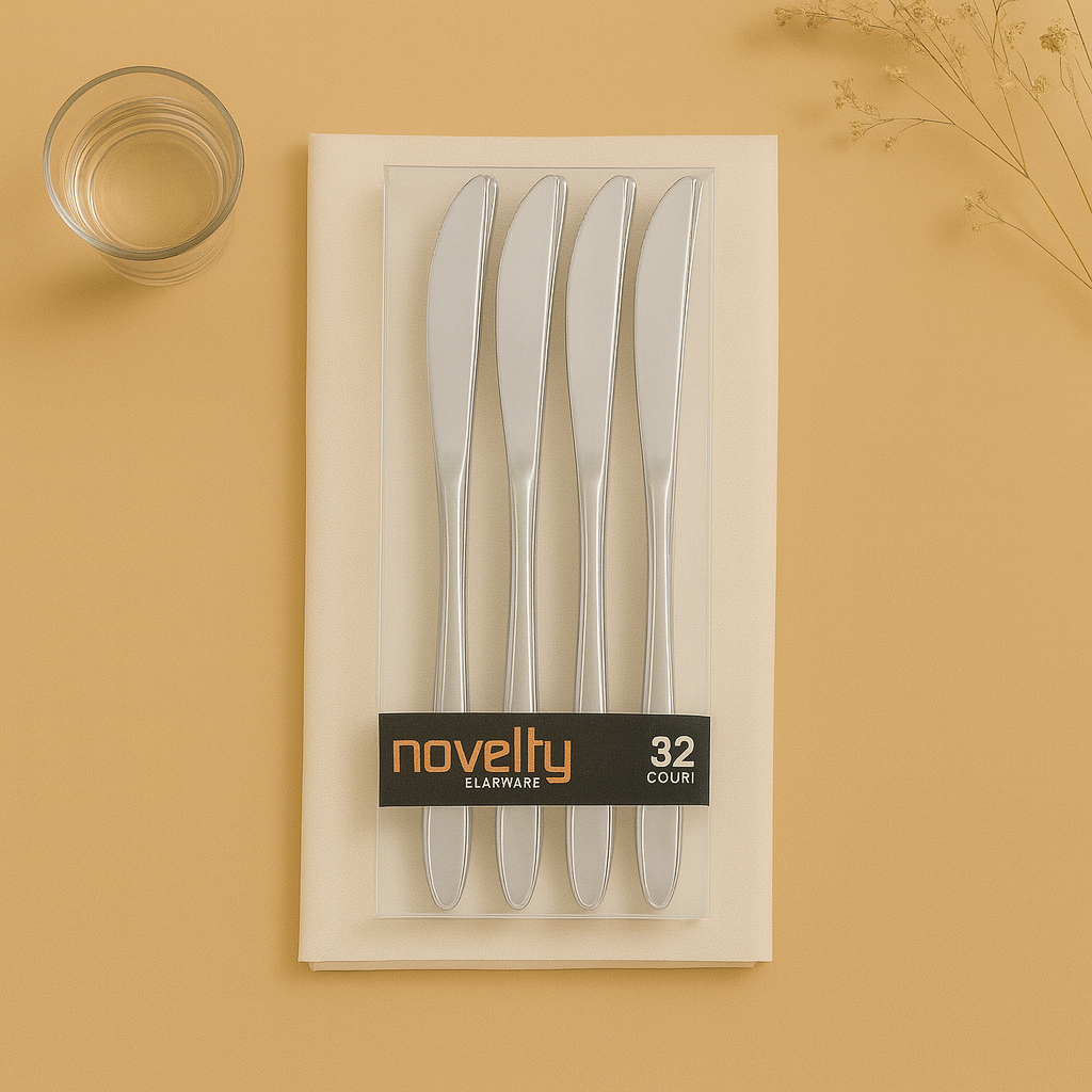 Novelty Flatware Silver Knives- 32 Count