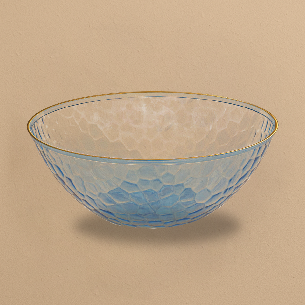 Blue/Gold Rim Soup Bowls
