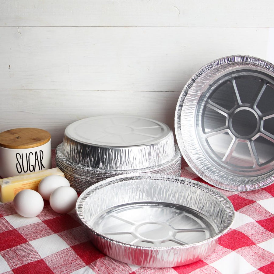 Round Aluminum Pans - 10 Count - The Closeout Connection