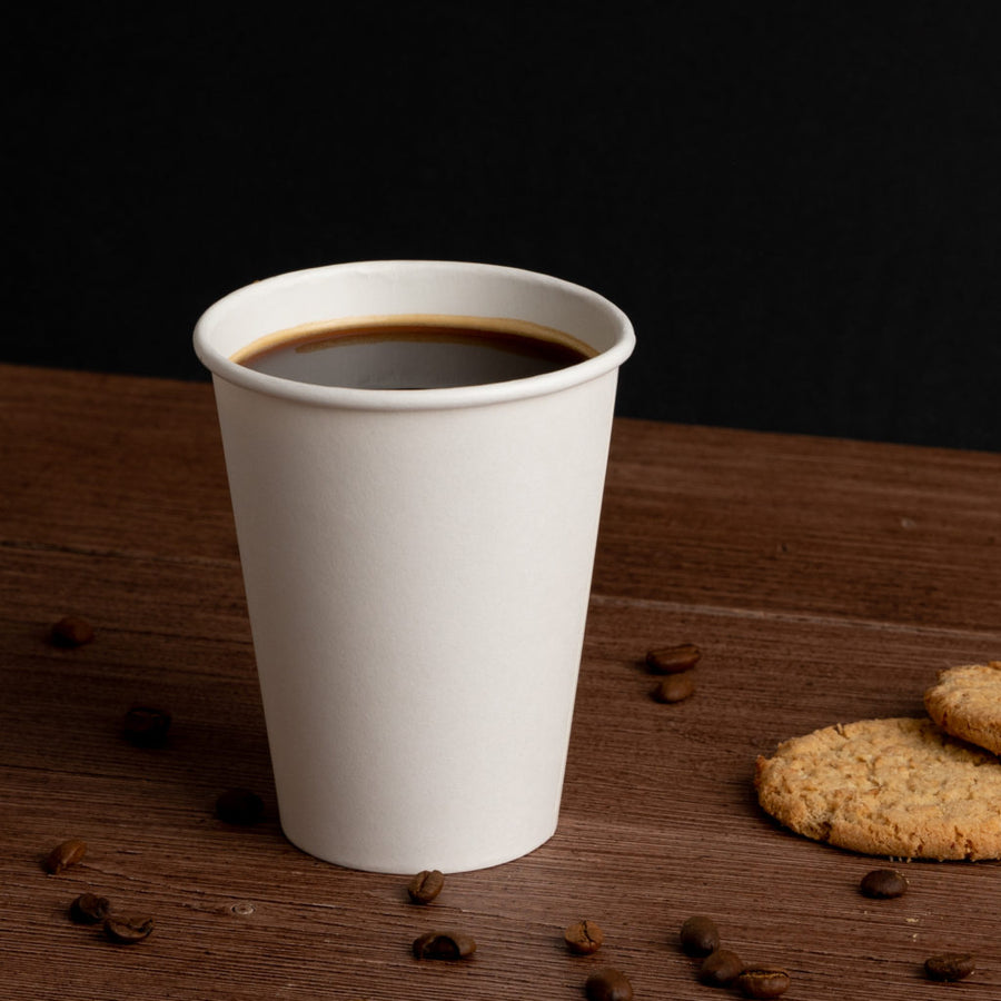 White Paper Hot Cups - 50 Count - The Closeout Connection