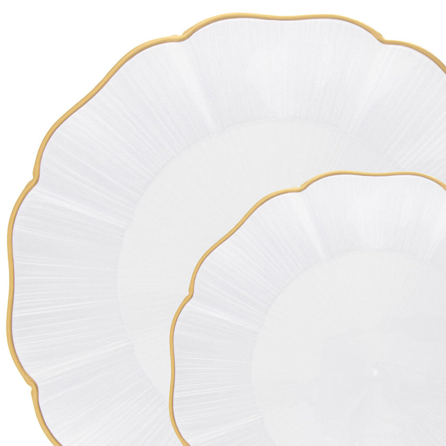 Petal Collection Pearl/Gold Rim - The Closeout Connection