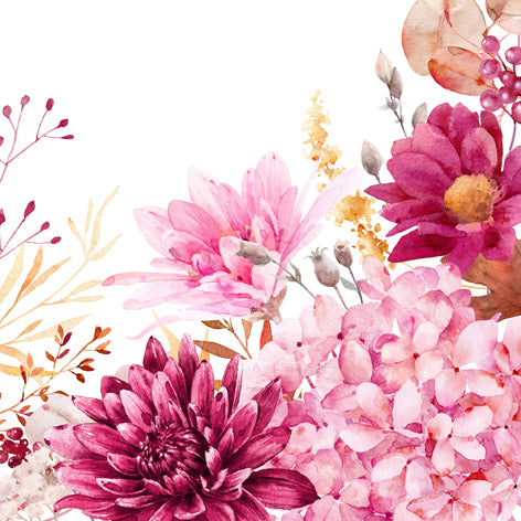 Orla de Crisantemos Lunch Napkin - 20 Count